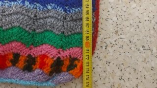 Manta Colcha tejida a mano multicolor