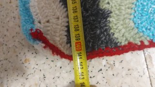 Manta Colcha tejida a mano multicolor