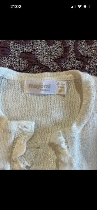 Bolero Mayoral 6-9 meses