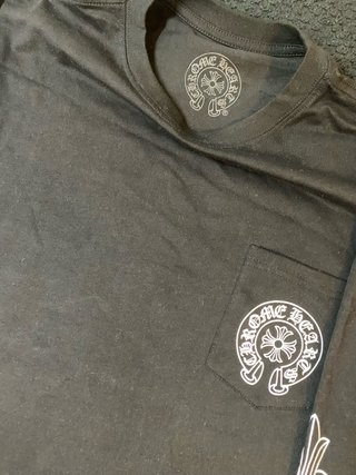 Chrome Hearts T-shirt Manga Longa Preta