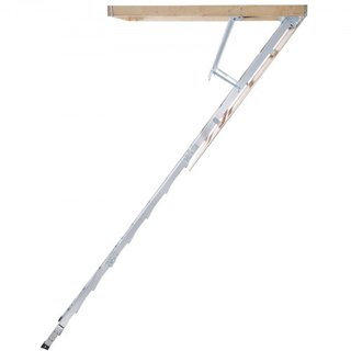 Escalera de Ático Plegable, Capacidad de 158.8 kg, 57.15 cm x 160 cm, Extensión de Aluminio Multiusos, Ligera y Portátil, Se Ajusta a Alturas de Techo de 2.9m-3.7m, Acceso Conveniente a su Ático E...