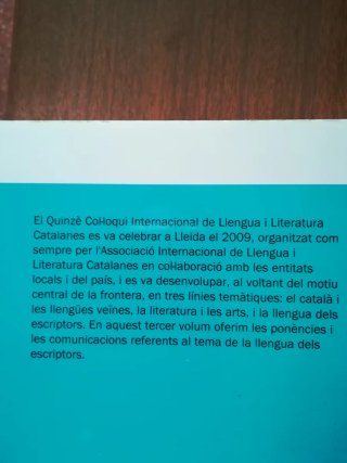Actes del quinzè col·loqui de llengua i literatura