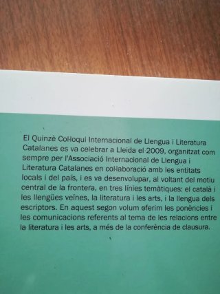 Actes del quinzè col·loqui de llengua i literatura