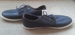 Zapatillas vestir azul marino y marrón talla 41