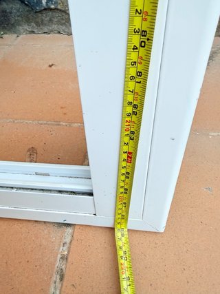 Ventana balconera corredera con persiana climalit
