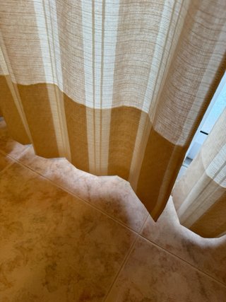 Cortinas Beige y Blancas (2 piezas)