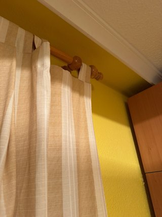 Cortinas Beige y Blancas (2 piezas)