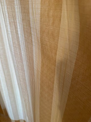 Cortinas Beige y Blancas (2 piezas)