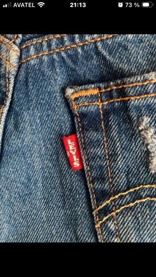 Shorts Levi's azules desgastados w29