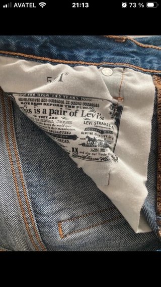 Shorts Levi's azules desgastados w29