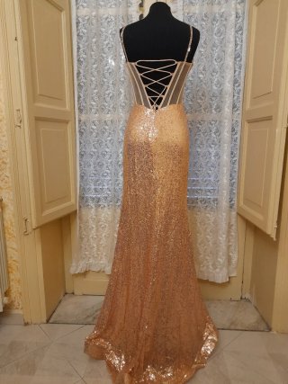 Abito da cerimonia paillettes oro