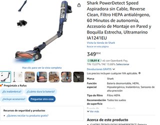 Aspiradora Shark PowerDetect Speed