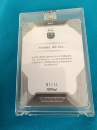 NAHUEL MOLINA NUMERADA /15!!! FANSMALL 3D ARGENTIN