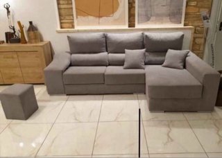Sofá chaise longue moderno gris