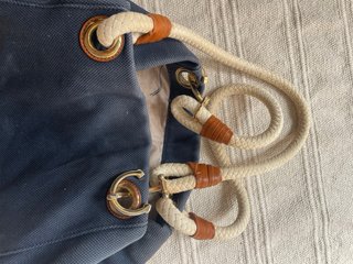 Bolso Michael Kors Azul Marino con Asas de Cuerda