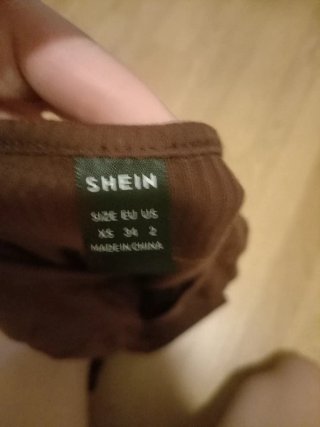 Bodi manga larga Shein marrón