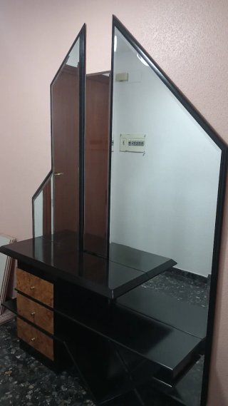 Mueble recibidor moderno cristal y madera