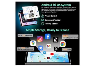 Tablet Android 11 4G LTE 36GB+512GB+1TB