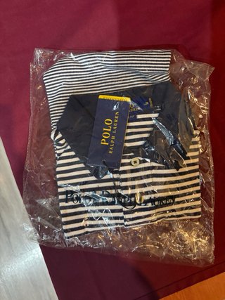 Polo Ralph Lauren Rayas Azul Marino Talla M