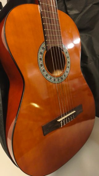 Guitarra Acústica Sonora SGN-450 con funda