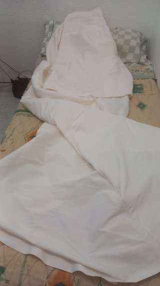 Vestido de Novia Blanco con Velos