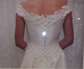 Vestido de Novia Blanco con Velos