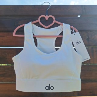 Top sportivo Alo Yoga bianco Taglia M