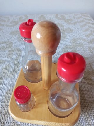 Set Oliera Legno Tipico Montagna