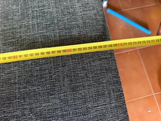 Sofá modular tela gris y naranja