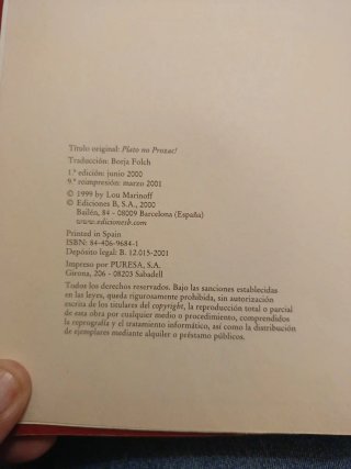 Más Platón y menos Prozac filosofía para la vid...