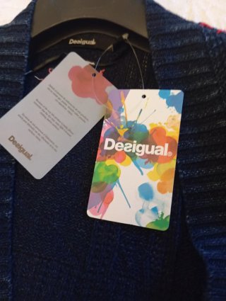 Chaqueta Desigual Talla S Azul con Rojo