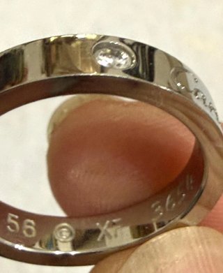 Anello Cartier Platino 950 Diamante Misura 56