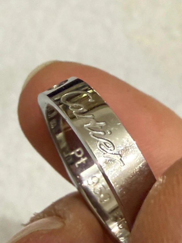 Anello Cartier Platino 950 Diamante Misura 56