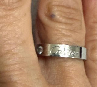 Anello Cartier Platino 950 Diamante Misura 56