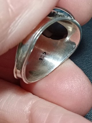Anillo Plata Ley Labradorita Azul