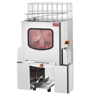 Máquina Exprimidora de Naranjas Comercial, Extractor de Jugo Automático de 120W, Exprimidor de Naranjas de Acero Inoxidable 20 Naranjas/Minuto, con Caja de Filtro Extraíble, Tapa de Acero Inoxidab...