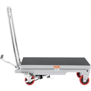 Carro de Mesa Elevadora Hidráulica, Capacidad de 500 lbs, Altura de Elevación de 28.5", Mesa Elevadora Manual de Tijera Simple con 4 Ruedas y Almohadilla Antideslizante, Carro de Tijera Hidráulico...