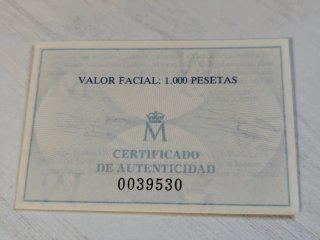 Moneda 1000 pesetas 1995 plata juegos olímpicos.