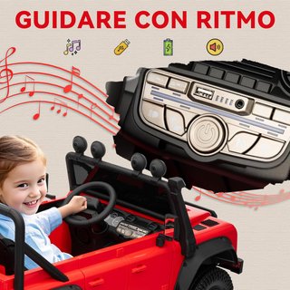 Coche Eléctrico para Niños de 3-8 Años 12V Todoterreno Land Rover 110SVX, 3-5Km/H Coche Eléctrico para Niños con 2 Motores, Suspensiones, Control Remoto, Música, Faros, Cinturón y Claxon, Rojo