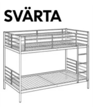 Litera metálica blanca Ikea Svarta
