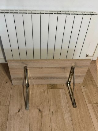 Mesita plegable madera y metal