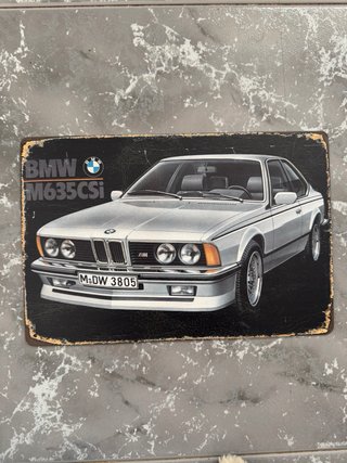 Placa Metálica BMW M635 CSi