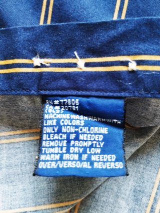 Camisa Rayas Tommy Hilfiger Azul y Dorado
