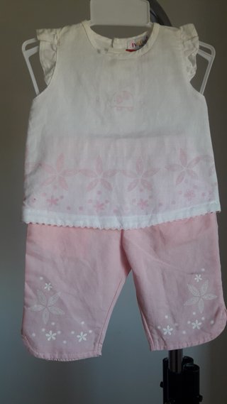 Conjunto bebé Pick Ouik blanco y azul o rosa