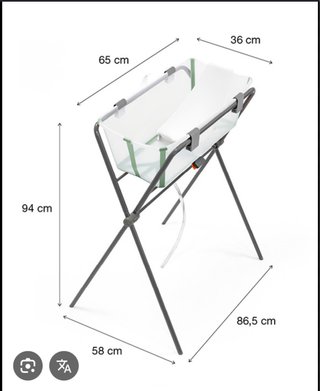 Bañera para bebé con soporte stokke