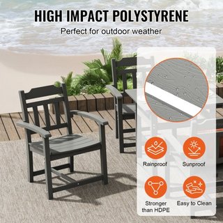 Conjunto de Comedor de Patio de 5 Piezas, Mesa y Sillas de Muebles de Exterior, Conjuntos de Muebles de Jardín para Todo Clima, Conjunto de Conversación Pequeño de HIPS para Patio, Para Césped, Te...