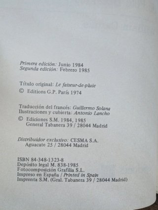 El fabricante de lluvia - William Camus