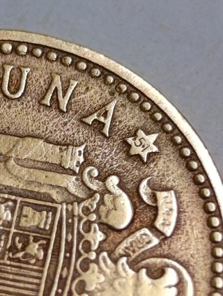 Moneda 1 Peseta 1947 Estrella 51 Franco