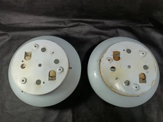 Pareja Plafones opalina Art Deco Vintage