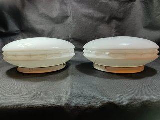 Pareja Plafones opalina Art Deco Vintage